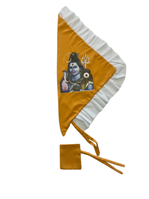 Classic Shivji Pose with Blessing Hand Flag